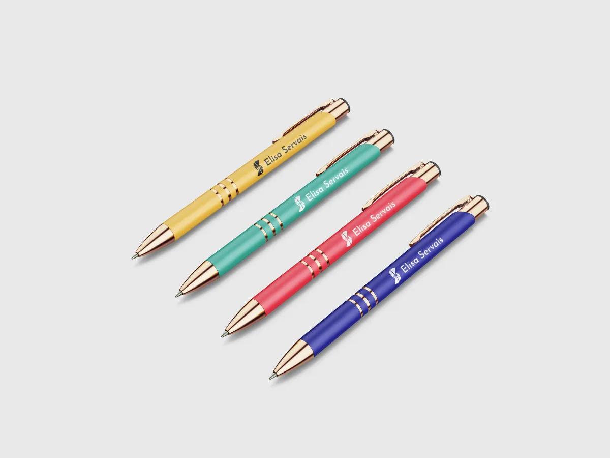 mock up of branded pens
