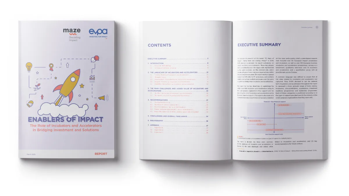 Mock up of the publication inside pages and cover